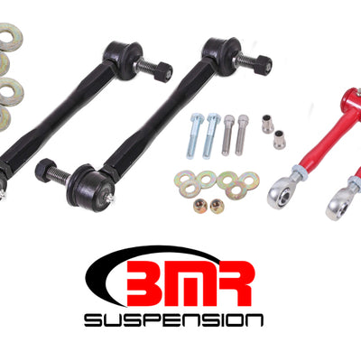 BMR 16-17 6th Gen Camaro Front and Rear Sway Bar End Link Kit - Red