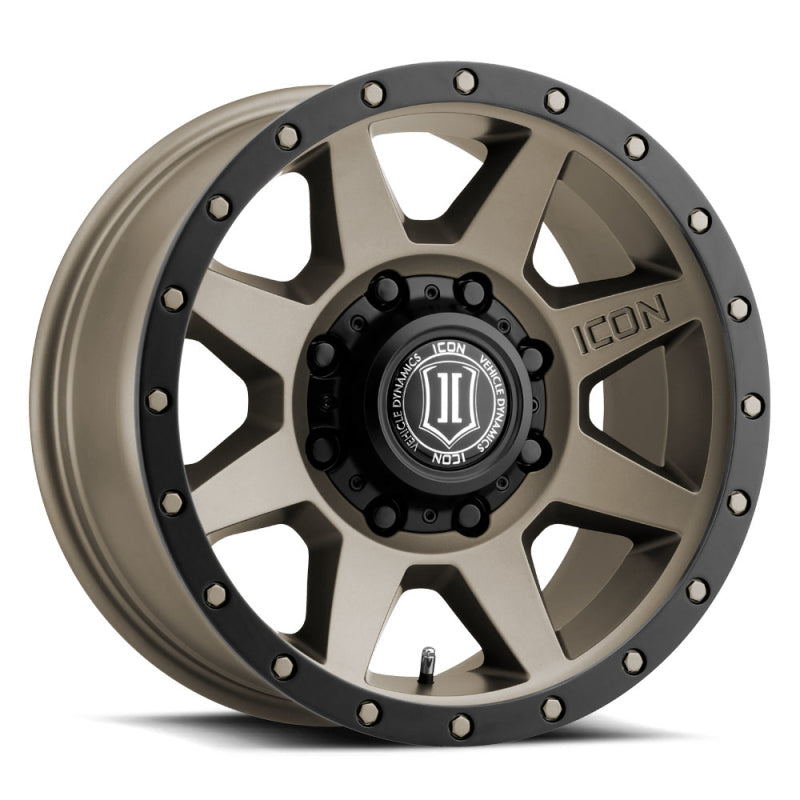 ICON Rebound HD 18x9 8x6.5 12mm Offset 5.5in BS 121.4mm Bore Bronze Wheel ICON Rebound HD 18x9 8x6.5 12mm Offset 5.5in BS 121.4mm Bore Bronze Wheel