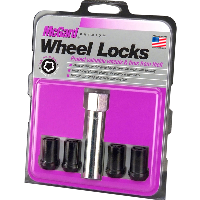 McGard Wheel Lock Nut Set - 4pk. (Tuner / Cone Seat) M12X1.25 / 13/16 Hex / 1.24in. Length - Black McGard Wheel Lock Nut Set - 4pk. (Tuner / Cone Seat) M12X1.25 / 13/16 Hex / 1.24in. Length - Black