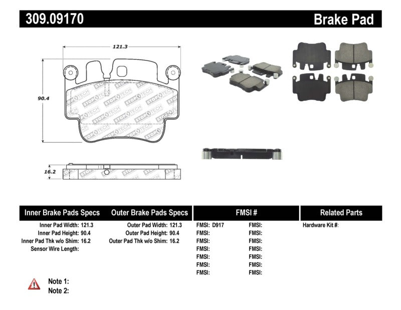 StopTech Performance 00-07 Porsche Boxster S / 06-07 Cayman / 99-05 911 Carrera Front Brake Pads StopTech Performance 00-07 Porsche Boxster S / 06-07 Cayman / 99-05 911 Carrera Front Brake Pads