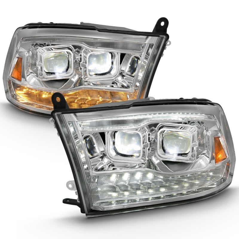 ANZO 2009-2018 Dodge Ram 1500 Led Projector Plank Style Switchback H.L Halo Chrome Amber (OE Style) ANZO 2009-2018 Dodge Ram 1500 Led Projector Plank Style Switchback H.L Halo Chrome Amber (OE Style)