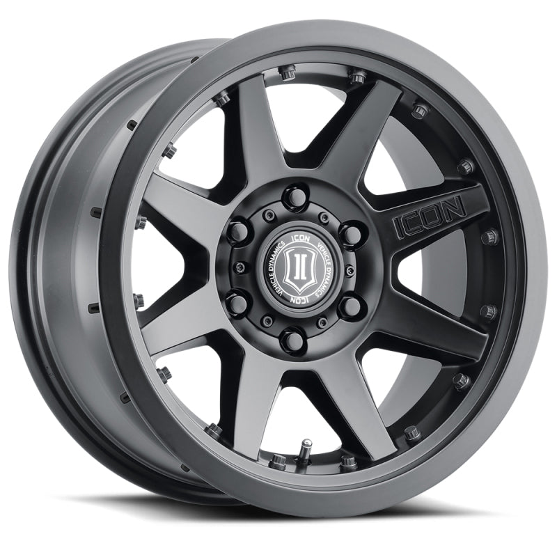 ICON Rebound Pro 17x8.5 6x5.5 25mm Offset 5.75in BS 95.1mm Bore Satin Black Wheel ICON Rebound Pro 17x8.5 6x5.5 25mm Offset 5.75in BS 95.1mm Bore Satin Black Wheel