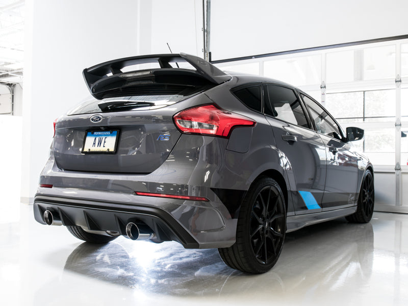 AWE Tuning Ford Focus RS Touring Edition Cat-back Exhaust- Non-Resonated - Chrome Silver Tips AWE Tuning Ford Focus RS Touring Edition Cat-back Exhaust- Non-Resonated - Chrome Silver Tips