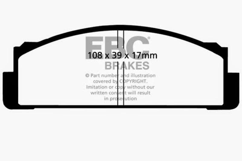 EBC 68-83 Fiat 124 1.6 Yellowstuff Front Brake Pads EBC 68-83 Fiat 124 1.6 Yellowstuff Front Brake Pads
