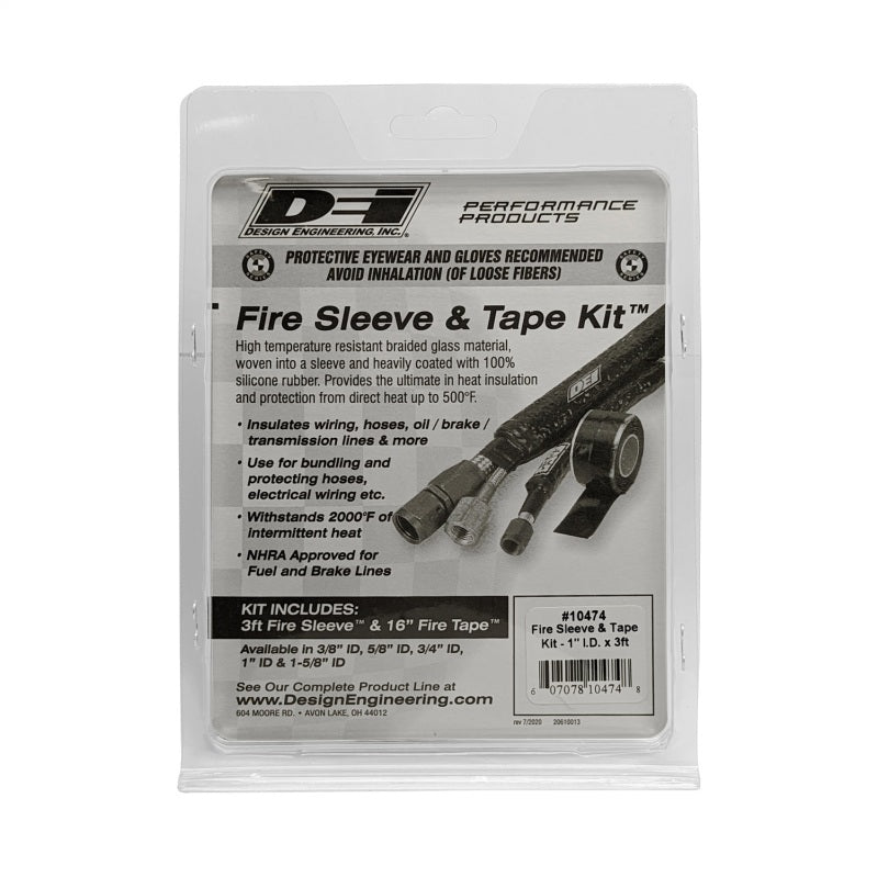 DEI Fire Sleeve and Tape Kit 1in I.D. x 3ft DEI Fire Sleeve and Tape Kit 1in I.D. x 3ft