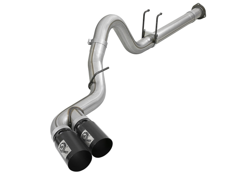 aFe Power 11-14 Ford F250/F350 6.7L Diesel Rebel XD 4in 409 SS DPF-Back Exhaust System - Black Tips aFe Power 11-14 Ford F250/F350 6.7L Diesel Rebel XD 4in 409 SS DPF-Back Exhaust System - Black Tips