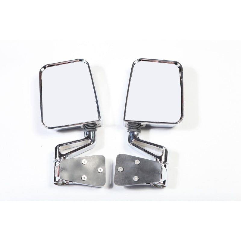 Rugged Ridge 87-02 Jeep Wrangler YJ/TJ Chrome Dual Focus Door Mirror Kit Rugged Ridge 87-02 Jeep Wrangler YJ/TJ Chrome Dual Focus Door Mirror Kit