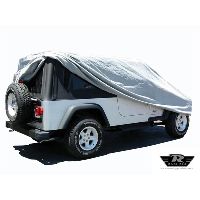 Rampage 2004-2006 Jeep Wrangler(TJ) LJ Unlimited Car Cover - Grey Rampage 2004-2006 Jeep Wrangler(TJ) LJ Unlimited Car Cover - Grey