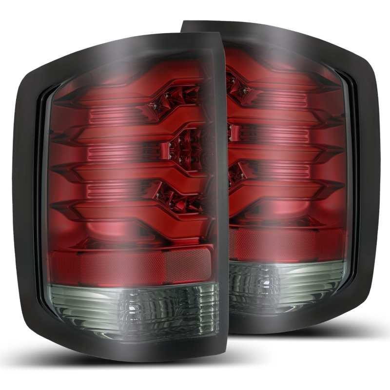 AlphaRex 14-18 Chevrolet Silverado 1500 PRO-Series LED Tail Lights Red Smoke AlphaRex 14-18 Chevrolet Silverado 1500 PRO-Series LED Tail Lights Red Smoke