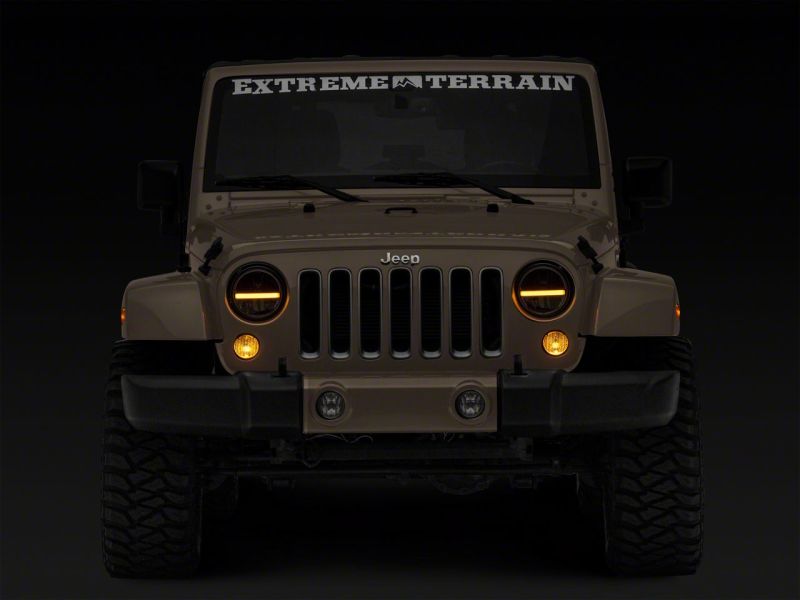 Raxiom 97-18 Jeep Wrangler TJ & JK Axial 7-In LED Headlights w/ DRL - Blk Housing (Clear Lens) Raxiom 97-18 Jeep Wrangler TJ & JK Axial 7-In LED Headlights w/ DRL - Blk Housing (Clear Lens)