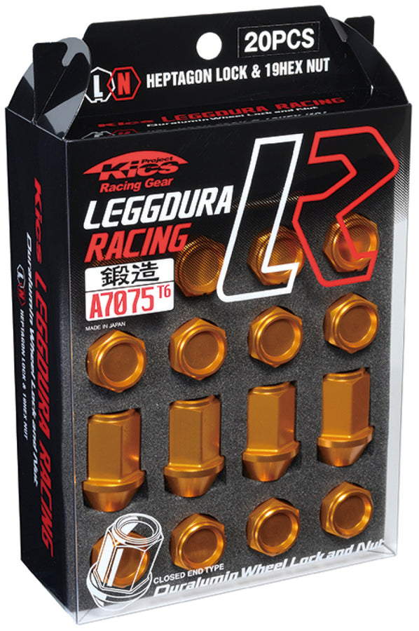 Project Kics 12x1.25 Leggdura Racing Lug Nuts - Yellow Gold w/Laser Logo (20 Pcs) Project Kics 12x1.25 Leggdura Racing Lug Nuts - Yellow Gold w/Laser Logo (20 Pcs)