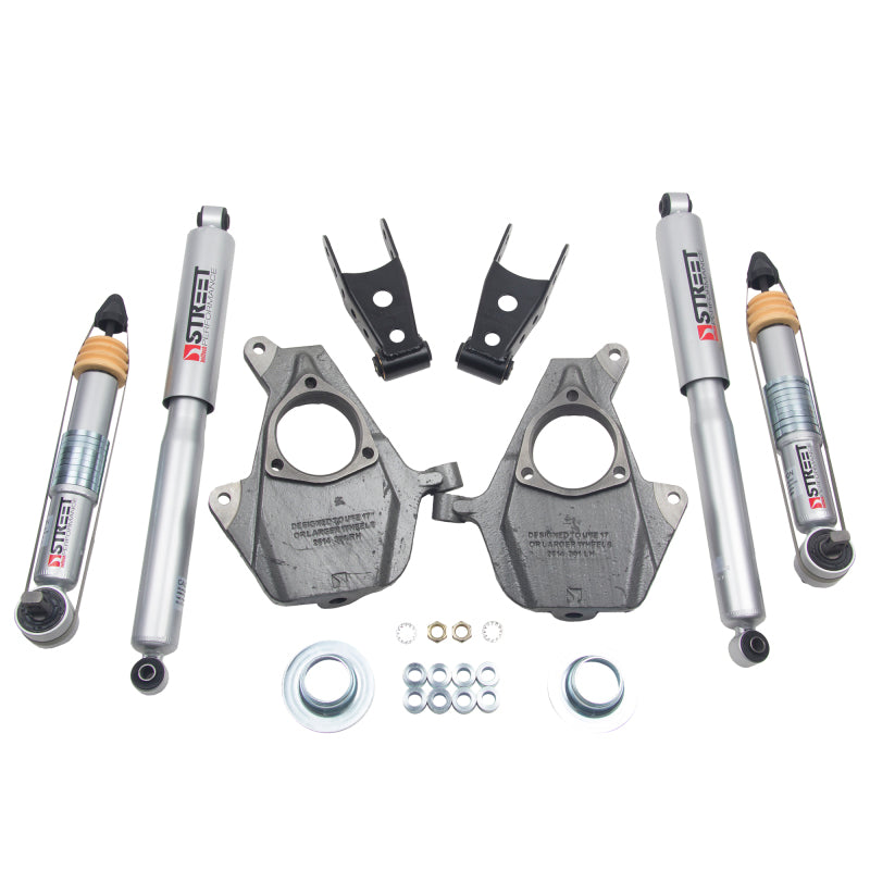 Belltech LOWERING KIT 16.5-18 Chevy Silverado/Sierra All Cab 2in F / 2or3in R w/ Street Perf Shocks Belltech LOWERING KIT 16.5-18 Chevy Silverado/Sierra All Cab 2in F / 2or3in R w/ Street Perf Shocks