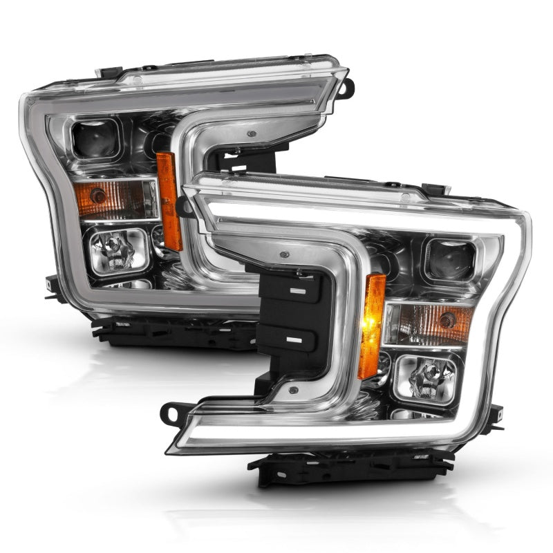 ANZO 2018-2019 Ford F-150 Projector Plank Style H.L. Chrome Amber (Without Switchback) ANZO 2018-2019 Ford F-150 Projector Plank Style H.L. Chrome Amber (Without Switchback)
