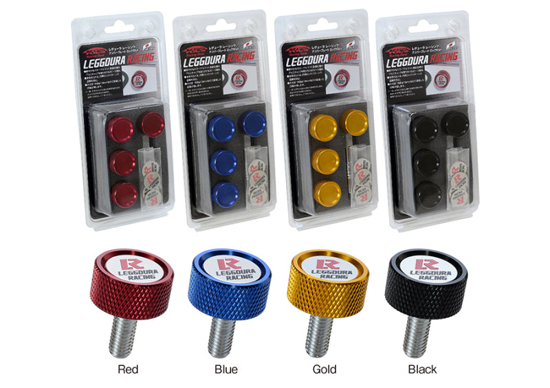 Project Kics Leggdura Racing Number Plate Lock Bolt Set - Red Project Kics Leggdura Racing Number Plate Lock Bolt Set - Red