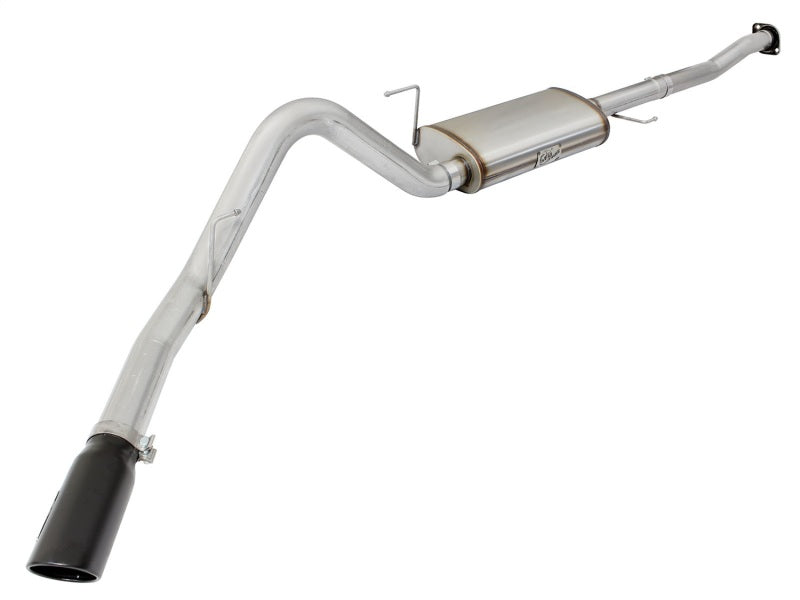 aFe MACHForce XP Exhaust 3in-3.5in SS Single Side Exit CB w/ Black Tips 15 Ford F150 V8 5.0L CC/SB aFe MACHForce XP Exhaust 3in-3.5in SS Single Side Exit CB w/ Black Tips 15 Ford F150 V8 5.0L CC/SB