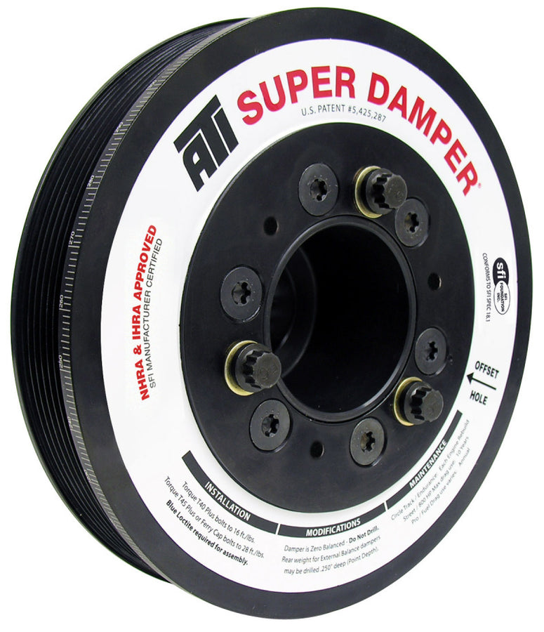 ATI Damper - 7.48in - Alum - 6 Grv - Dodge - 05-10 - 17 Per OD - Non VVT 6.1L/392/426 - 3 Ring ATI Damper - 7.48in - Alum - 6 Grv - Dodge - 05-10 - 17 Per OD - Non VVT 6.1L/392/426 - 3 Ring