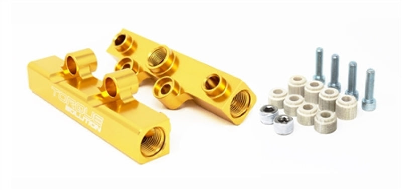 Torque Solution Top Feed Fuel Rails: 02-14 Subaru WRX / 07-18 STI - Gold Torque Solution Top Feed Fuel Rails: 02-14 Subaru WRX / 07-18 STI - Gold