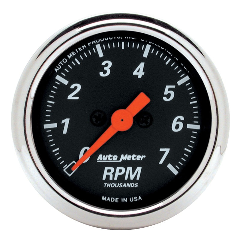 Autometer Designer Black 2-1/16in Electrical 7k RPM Tachometer Autometer Designer Black 2-1/16in Electrical 7k RPM Tachometer