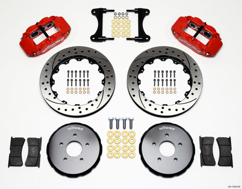 Wilwood Narrow Superlite 6R Front Hat Kit 13.06in Drill Red Nissan 370Z/Fiti G37 Wilwood Narrow Superlite 6R Front Hat Kit 13.06in Drill Red Nissan 370Z/Fiti G37