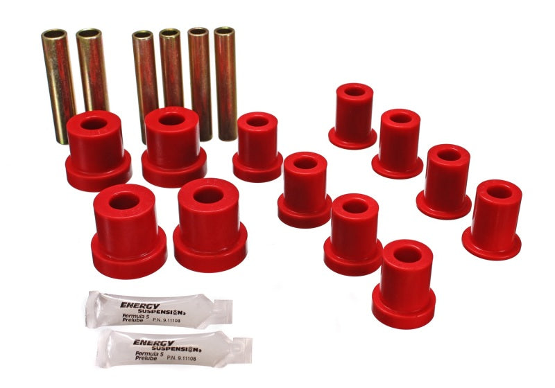 Energy Suspension 73-87 GM Denali XL/SUburban/Yukon XL 4WD Red Front Leaf Spring Bushing Set Energy Suspension 73-87 GM Denali XL/SUburban/Yukon XL 4WD Red Front Leaf Spring Bushing Set