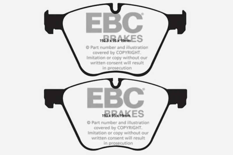 EBC 10-15 BMW X6 4.4 Twin Turbo Hybrid Yellowstuff Front Brake Pads EBC 10-15 BMW X6 4.4 Twin Turbo Hybrid Yellowstuff Front Brake Pads