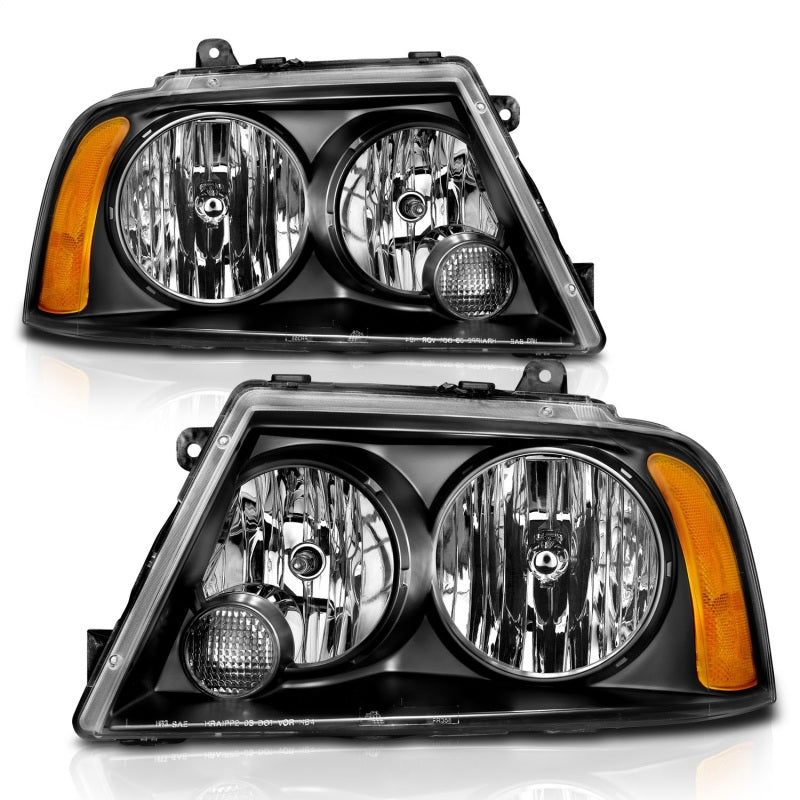 ANZO 2003-2006 Lincoln Navigator Crystal Headlights Black ANZO 2003-2006 Lincoln Navigator Crystal Headlights Black