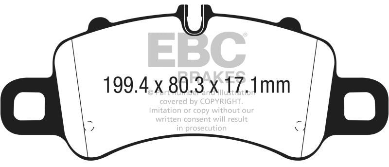 EBC 2016+ Porsche Boxster 718 (Iron Rotors Only) 2.5L Turbo Yellowstuff Front Brake Pads EBC 2016+ Porsche Boxster 718 (Iron Rotors Only) 2.5L Turbo Yellowstuff Front Brake Pads