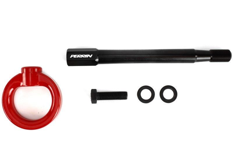 Perrin 08-14 Subaru WRX/STI Tow Hook Kit (Front) - Red Perrin 08-14 Subaru WRX/STI Tow Hook Kit (Front) - Red