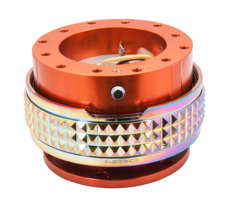 NRG Quick Release Kit - Pyramid Edition - Orange Body / Neochrome Pyramid Ring NRG Quick Release Kit - Pyramid Edition - Orange Body / Neochrome Pyramid Ring