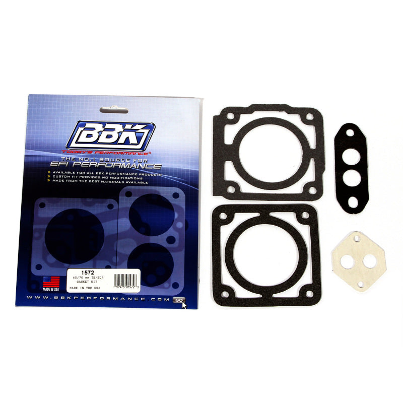 BBK 86-93 Mustang 5.0 65 70mm Throttle Body Gasket Kit BBK 86-93 Mustang 5.0 65 70mm Throttle Body Gasket Kit