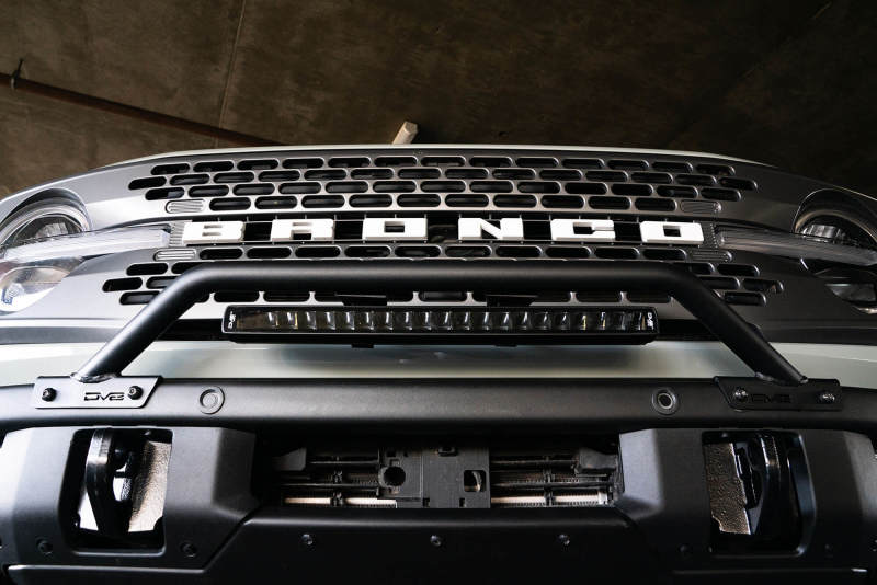 DV8 Offroad 2021-2022 Ford Bronco (Not For Factory Plastic Bumper) Factory Bumper Bull Bar - Black DV8 Offroad 2021-2022 Ford Bronco (Not For Factory Plastic Bumper) Factory Bumper Bull Bar - Black