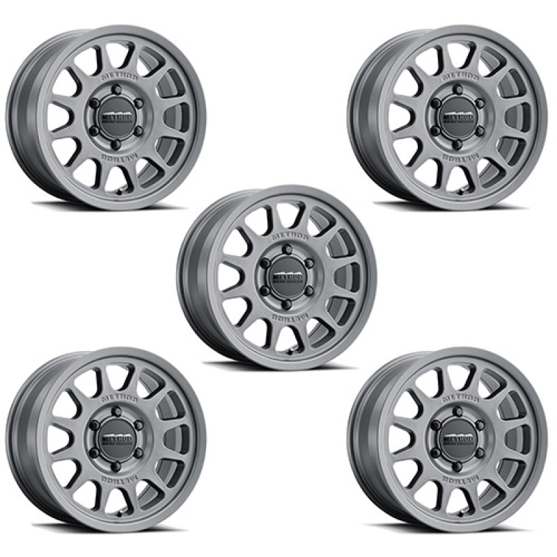 Ford Racing 21-23 Bronco (Excl Bronco Raptor) 17x8.5 Method Matte Gray Wheel Kit Ford Racing 21-23 Bronco (Excl Bronco Raptor) 17x8.5 Method Matte Gray Wheel Kit