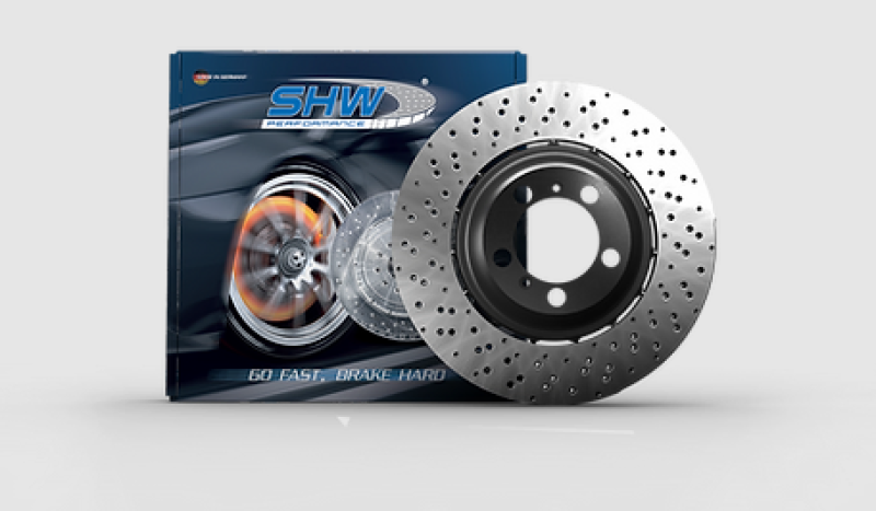 SHW 08-12 Audi R8 4.2L (Excl Ceramic Brakes) Front Drill-Dimp Lightweight Brake Rotor (420615301D) SHW 08-12 Audi R8 4.2L (Excl Ceramic Brakes) Front Drill-Dimp Lightweight Brake Rotor (420615301D)
