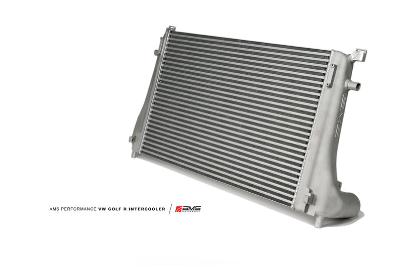 AMS Performance 2015+ VW Golf R MK7 Front Mount Intercooler Upgrade w/Cast End Tanks AMS Performance 2015+ VW Golf R MK7 Front Mount Intercooler Upgrade w/Cast End Tanks