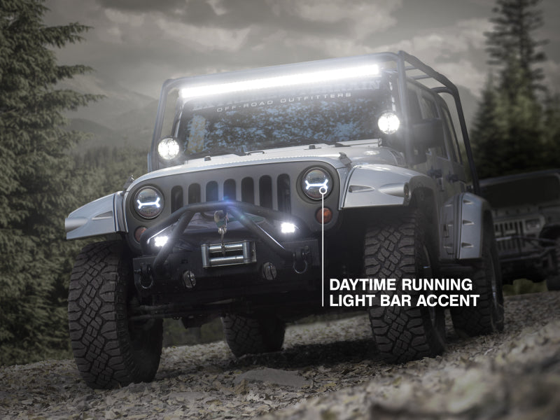 Raxiom 07-18 Jeep Wrangler JK LED Halo Headlights- Black Housing (Clear Lens) Raxiom 07-18 Jeep Wrangler JK LED Halo Headlights- Black Housing (Clear Lens)