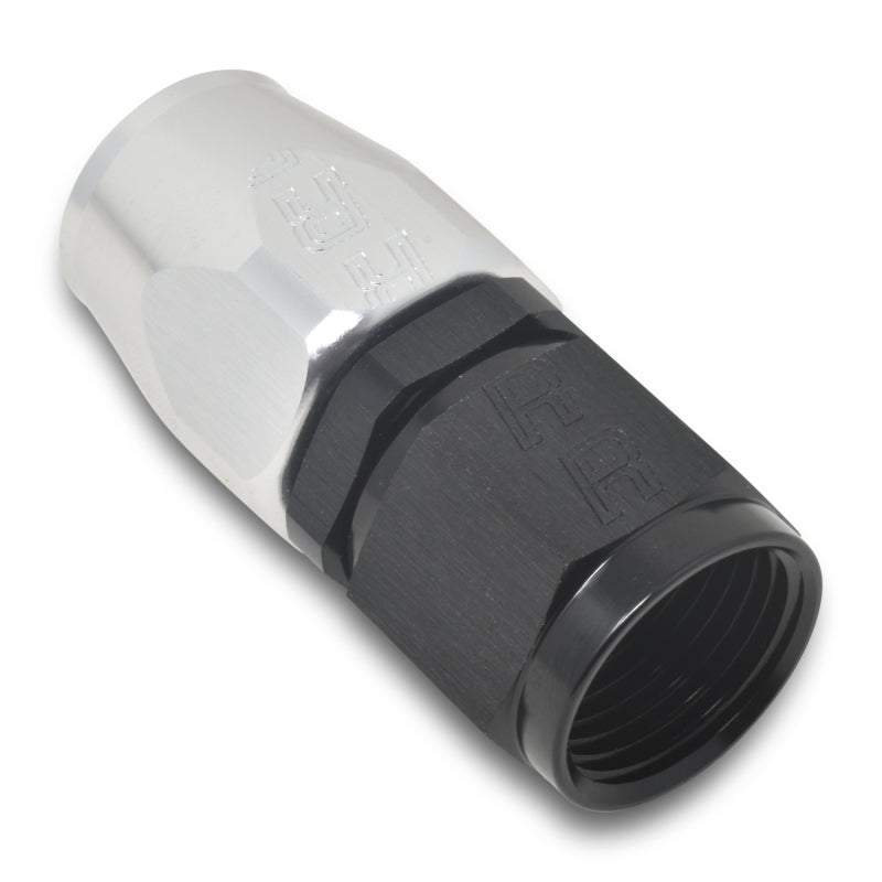 Russell Performance -6 AN Black/Silver Straight Full Flow Hose End Russell Performance -6 AN Black/Silver Straight Full Flow Hose End