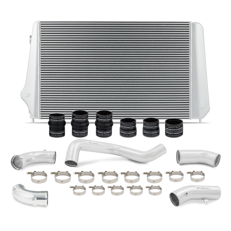 Mishimoto 17-19 GM L5P Duramax Intercooler Kit - Silver w/ Polished Pipes Mishimoto 17-19 GM L5P Duramax Intercooler Kit - Silver w/ Polished Pipes