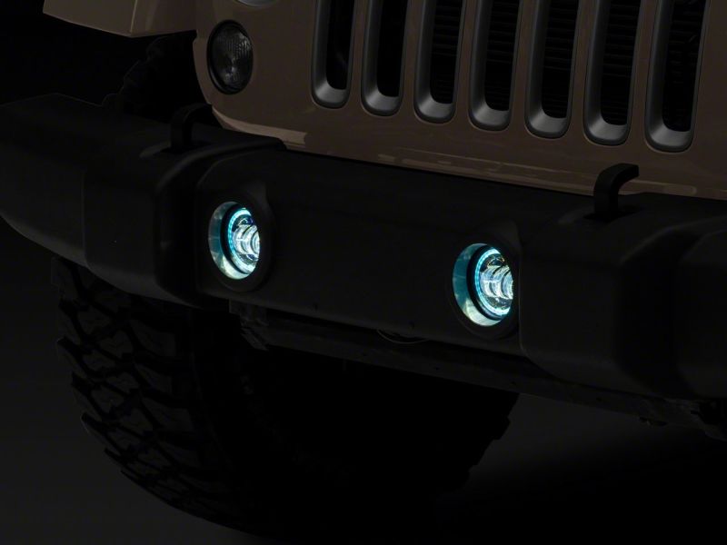 Raxiom 07-18 Jeep Wrangler JK Axial Series 4-In LED Fog Lights w/ RGB Halo Raxiom 07-18 Jeep Wrangler JK Axial Series 4-In LED Fog Lights w/ RGB Halo