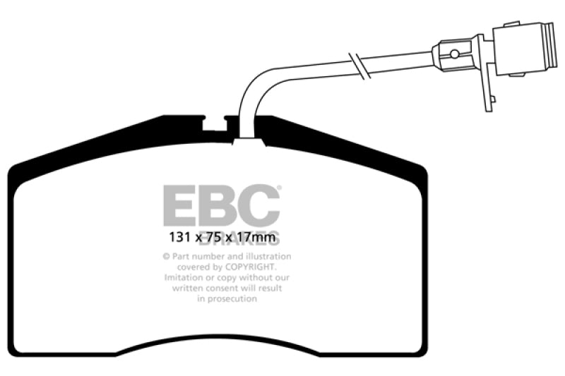 EBC 01-03 Audi S8 4.2 Redstuff Front Brake Pads EBC 01-03 Audi S8 4.2 Redstuff Front Brake Pads