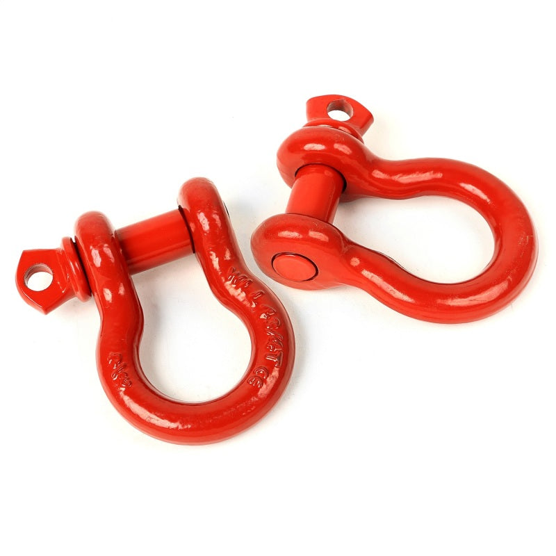 Rugged Ridge Red 3/4in D-Shackles Rugged Ridge Red 3/4in D-Shackles