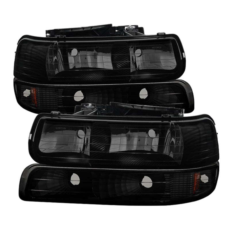 xTune Chevy Tahoe 00-06 Amber Crystal Headlights w/ Bumper Lights Black Smoke HD-JH-CSIL99-SET-BSM xTune Chevy Tahoe 00-06 Amber Crystal Headlights w/ Bumper Lights Black Smoke HD-JH-CSIL99-SET-BSM