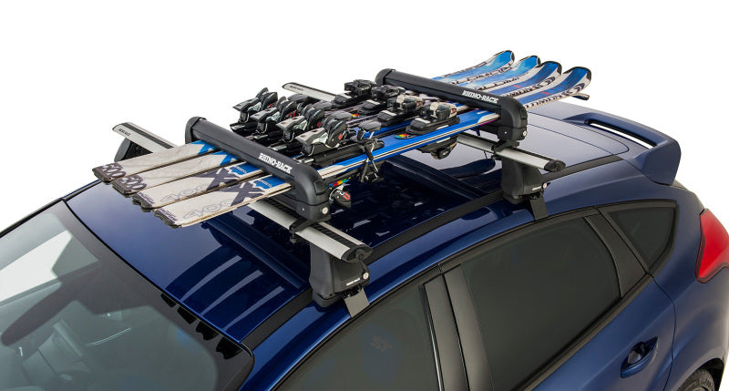 Rhino-Rack Universal Ski/Snowboard Carrier - Fits 4 Pairs of Skis or 2 Snowboards - Black Rhino-Rack Universal Ski/Snowboard Carrier - Fits 4 Pairs of Skis or 2 Snowboards - Black