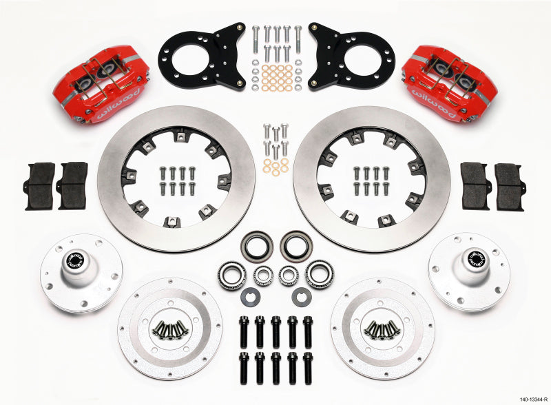 Wilwood Dynapro Dust-Boot Front Kit 12.19in Red 1965-1969 Mustang Disc & Drum Spindle Wilwood Dynapro Dust-Boot Front Kit 12.19in Red 1965-1969 Mustang Disc & Drum Spindle