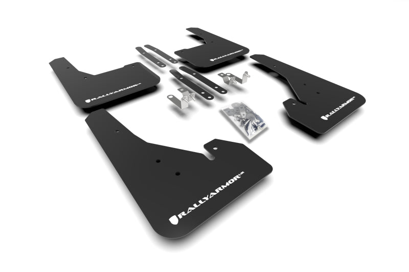Rally Armor 18-24 Toyota Corolla Hatchback Black UR Mud Flap White Logo Rally Armor 18-24 Toyota Corolla Hatchback Black UR Mud Flap White Logo