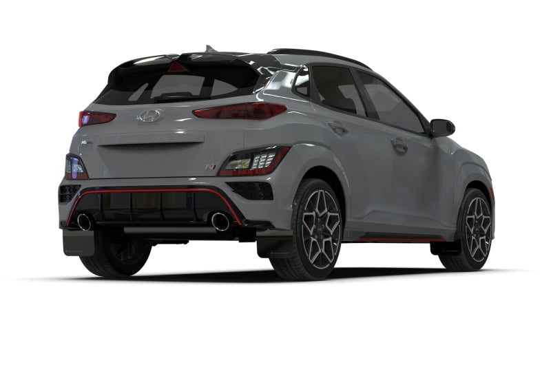 Rally Armor 22-23 Hyundai Kona N Black UR Mud Flap w/White Logo Rally Armor 22-23 Hyundai Kona N Black UR Mud Flap w/White Logo