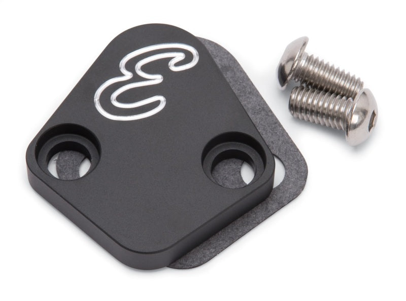 Edelbrock Fuel Pump Block-Off Plate BBC Billet Aluminum Edelbrock Fuel Pump Block-Off Plate BBC Billet Aluminum