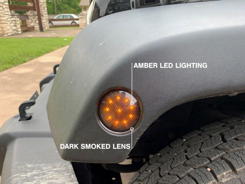 Raxiom 07-18 Jeep Wrangler JK LED Side Marker Lights- Smoked Raxiom 07-18 Jeep Wrangler JK LED Side Marker Lights- Smoked