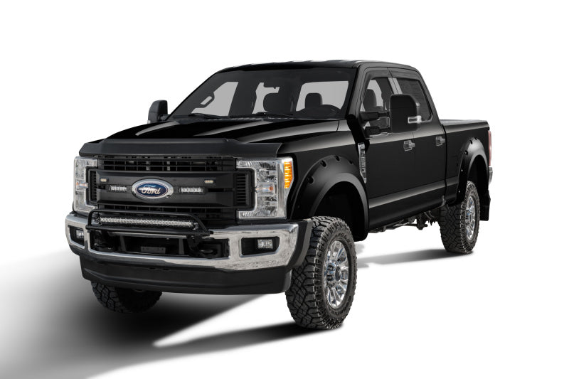 Bushwacker 17-20 Ford F-250 Super Duty / F-350 Super Duty Pocket Style Flares 4pc - Agate Black Met Bushwacker 17-20 Ford F-250 Super Duty / F-350 Super Duty Pocket Style Flares 4pc - Agate Black Met