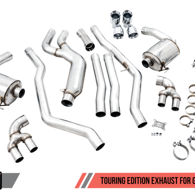 AWE Tuning 2019+ BMW M340i (G20) Non-Resonated Touring Edition Exhaust - Quad Diamond Black Tips