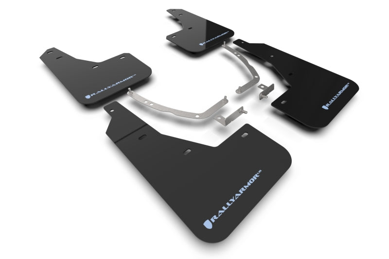 Rally Armor 22-24 Hyundai Ioniq 5 Black Mud Flap w/Light Blue Logo Rally Armor 22-24 Hyundai Ioniq 5 Black Mud Flap w/Light Blue Logo